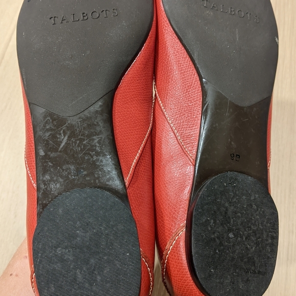 Talbots red leather ballet flats - Picture 5 of 12
